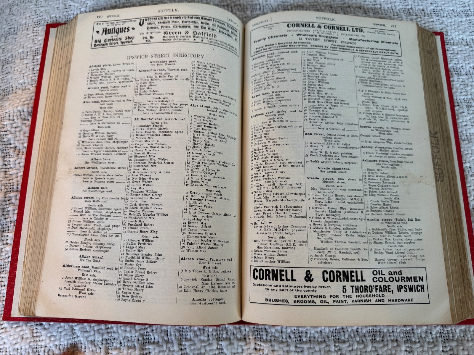 Kelly’s Directory of Suffolk 1922 – 650 pages – Original book with New Cover