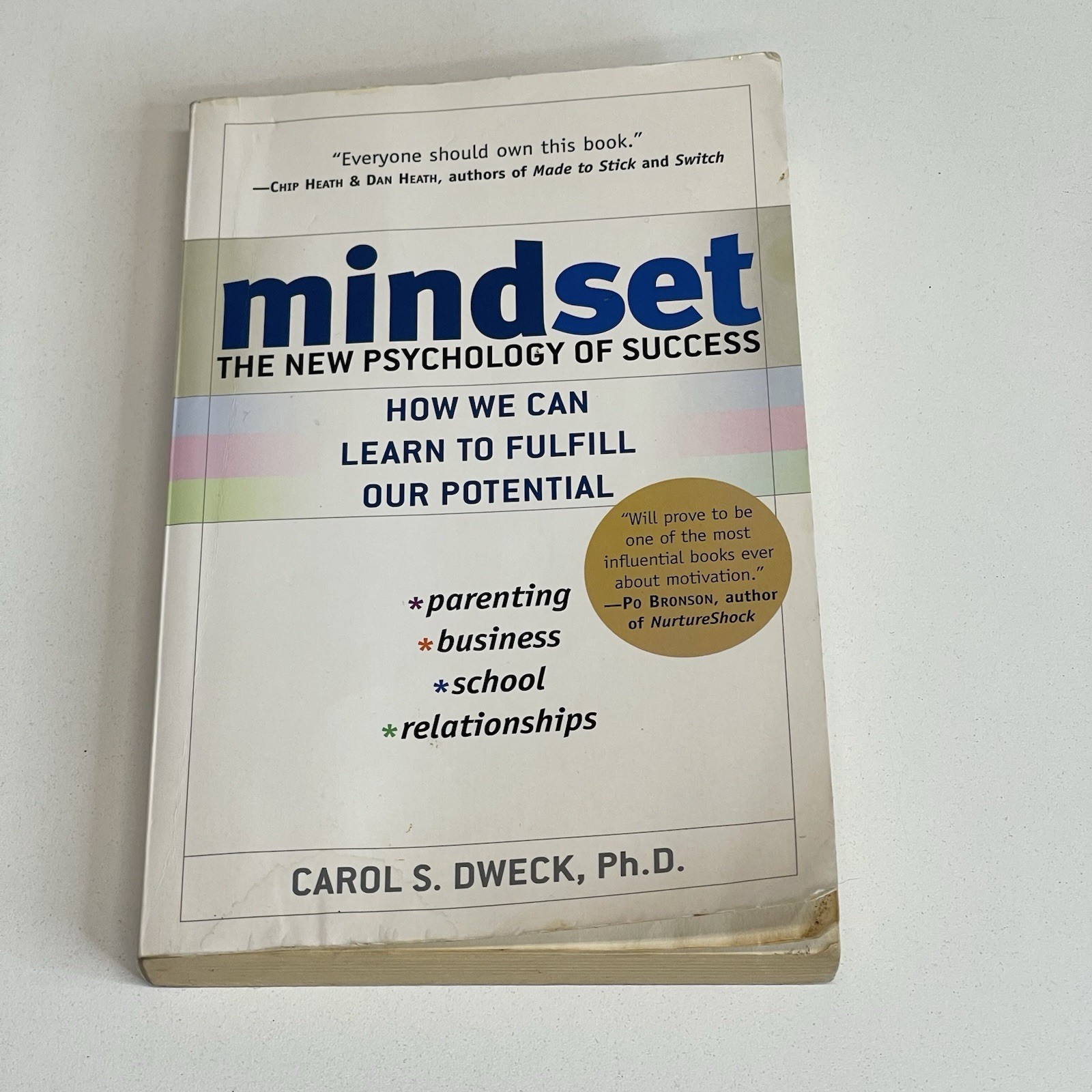 Mindset The New Psychology of Success By Carol S Dweck Paperback Fair