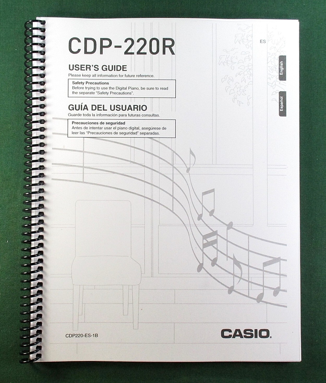 Casio CDP-220R Instruction Manual: 80 Pages Coil Bound & Clear Covers!