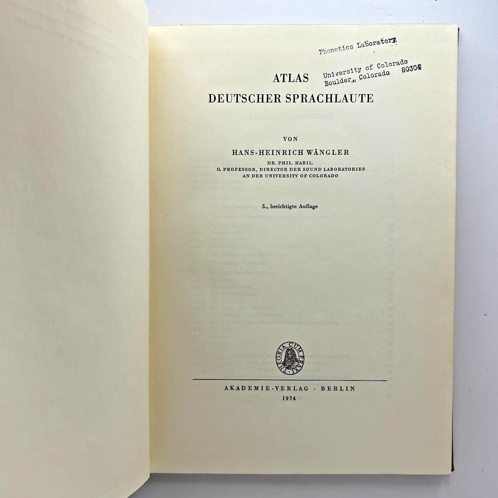 Atlas Deutscher Sprachlaute Wangler 1974 German Phonetics Speech Atlas GDR HC