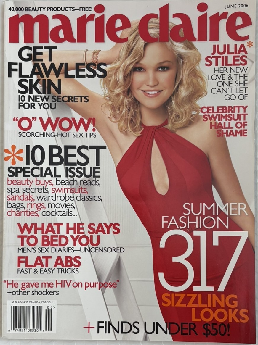 Marie Claire June 2006 Julia Stiles Cover Fashion Magazine
