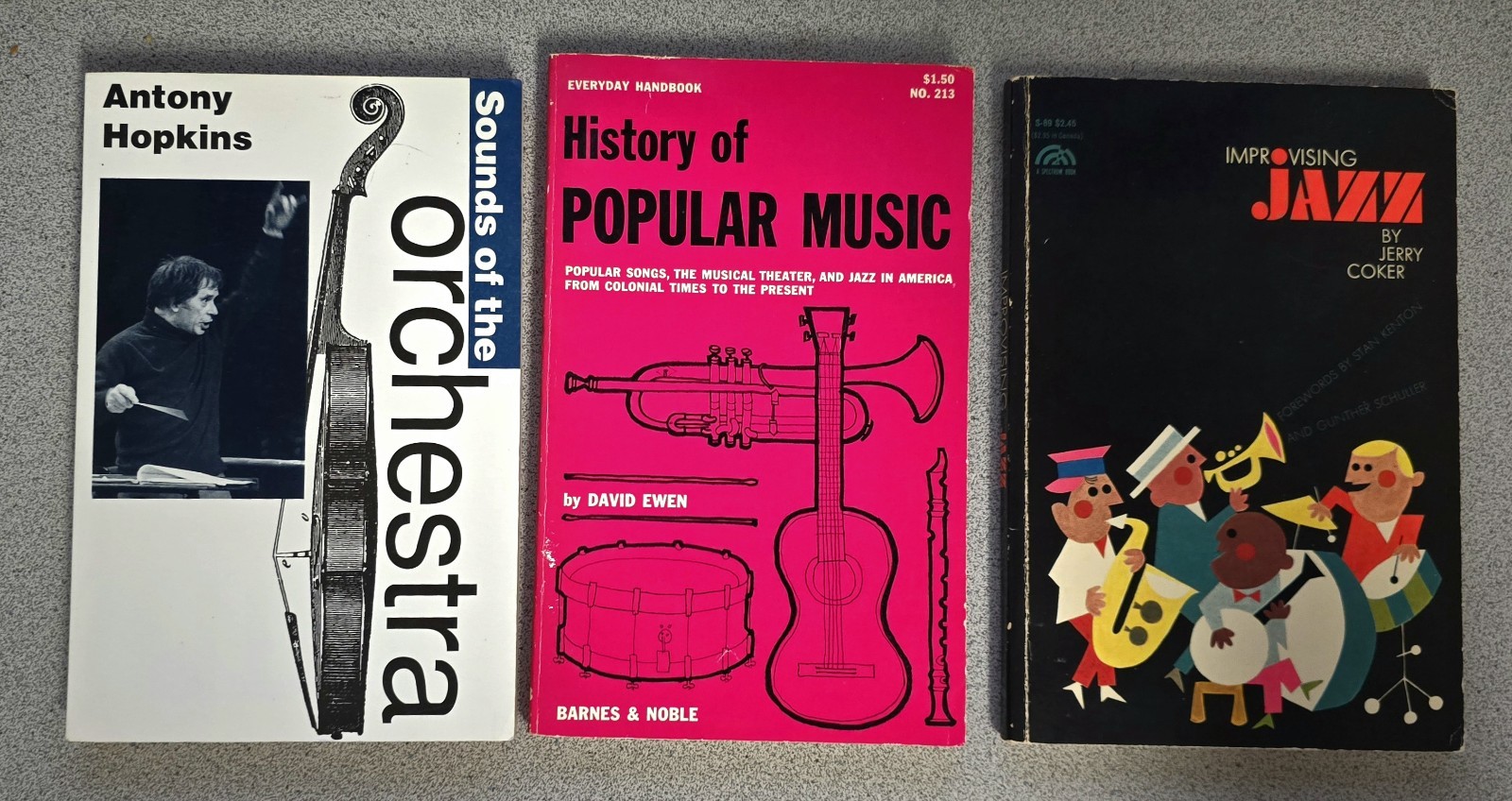 Improvising Jazz History 1964, Popular Music 1961 and Sounds Orchestra 1993 PB