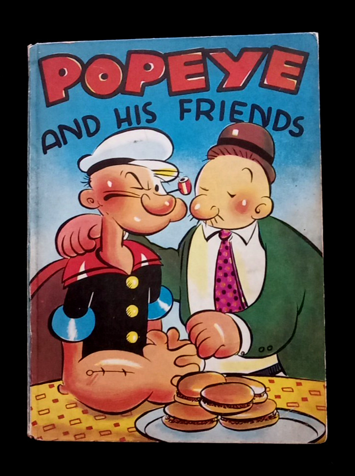 Popeye and His Friends 1937 Hardcover Book Whitman Pub./King 6 Full Color Pages