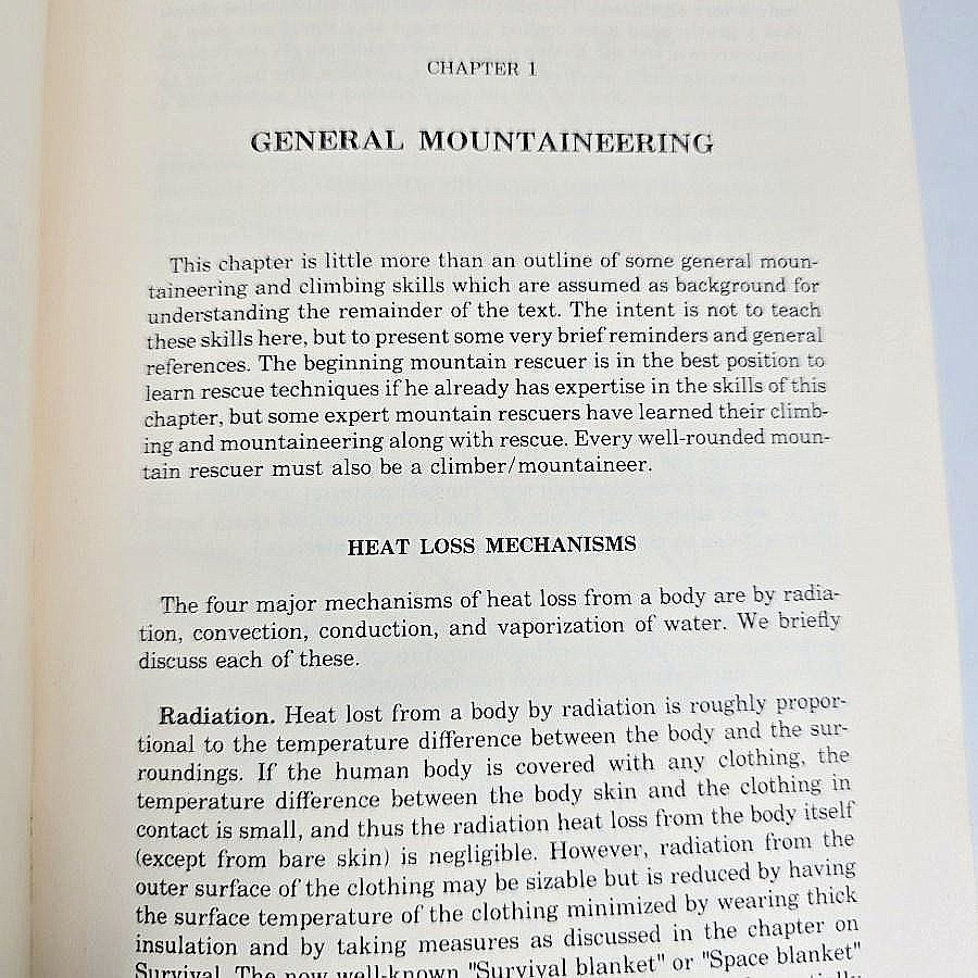 Mountain Search And Rescue Techniques W G May 1972 Rocky Mountains Book Vtg