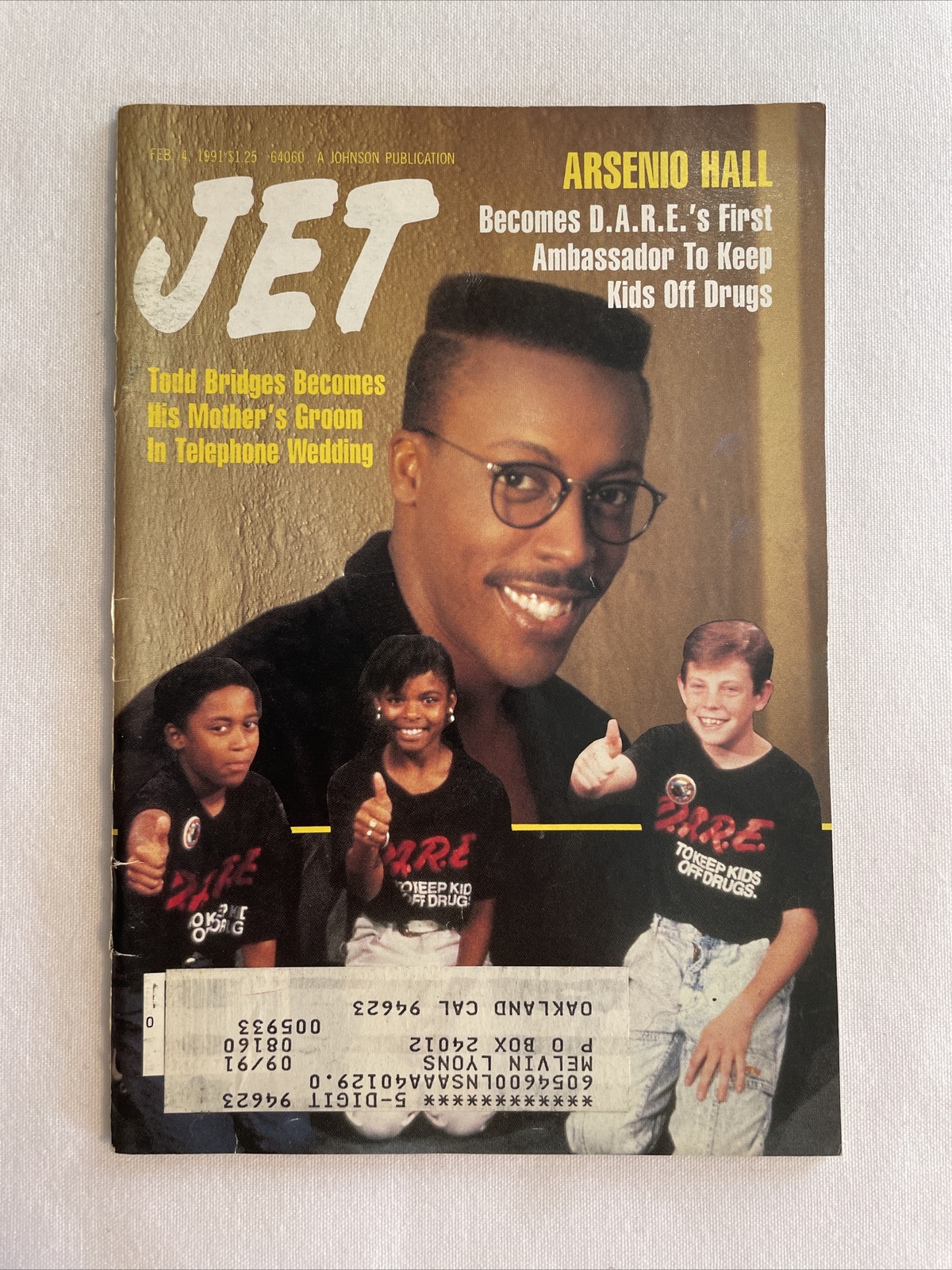 1991 February 4 JET Magazine, Arsenio Hall DARE Ambassador (MH37)