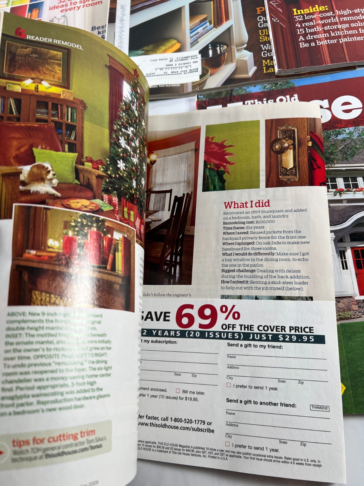 Lot of 5 This Old House Magazines 2008-2010 Projects, Curb Appeal, Painting..