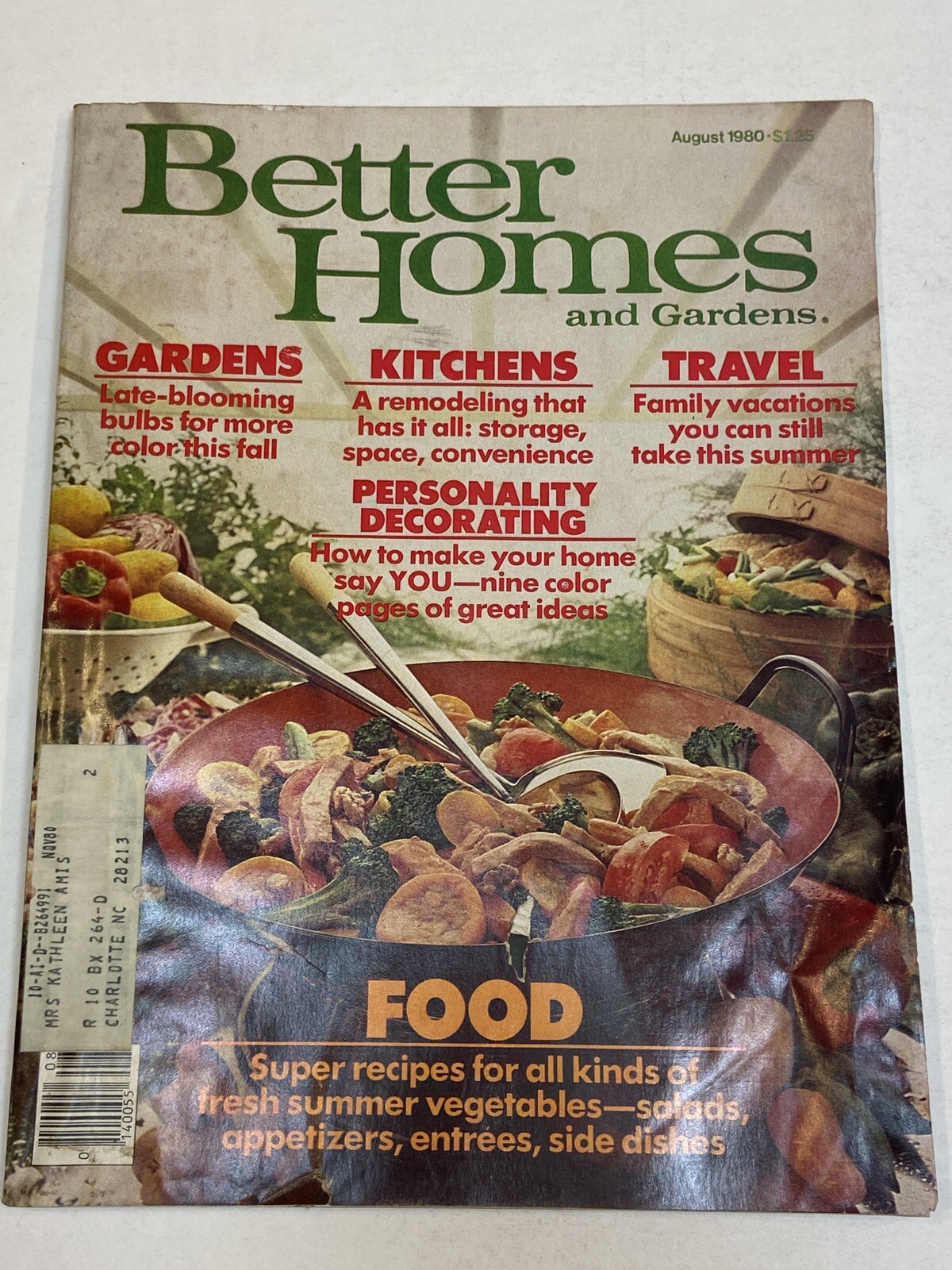 Better Homes and Gardens Magazine August 1980 Food Personality Decorating Travel
