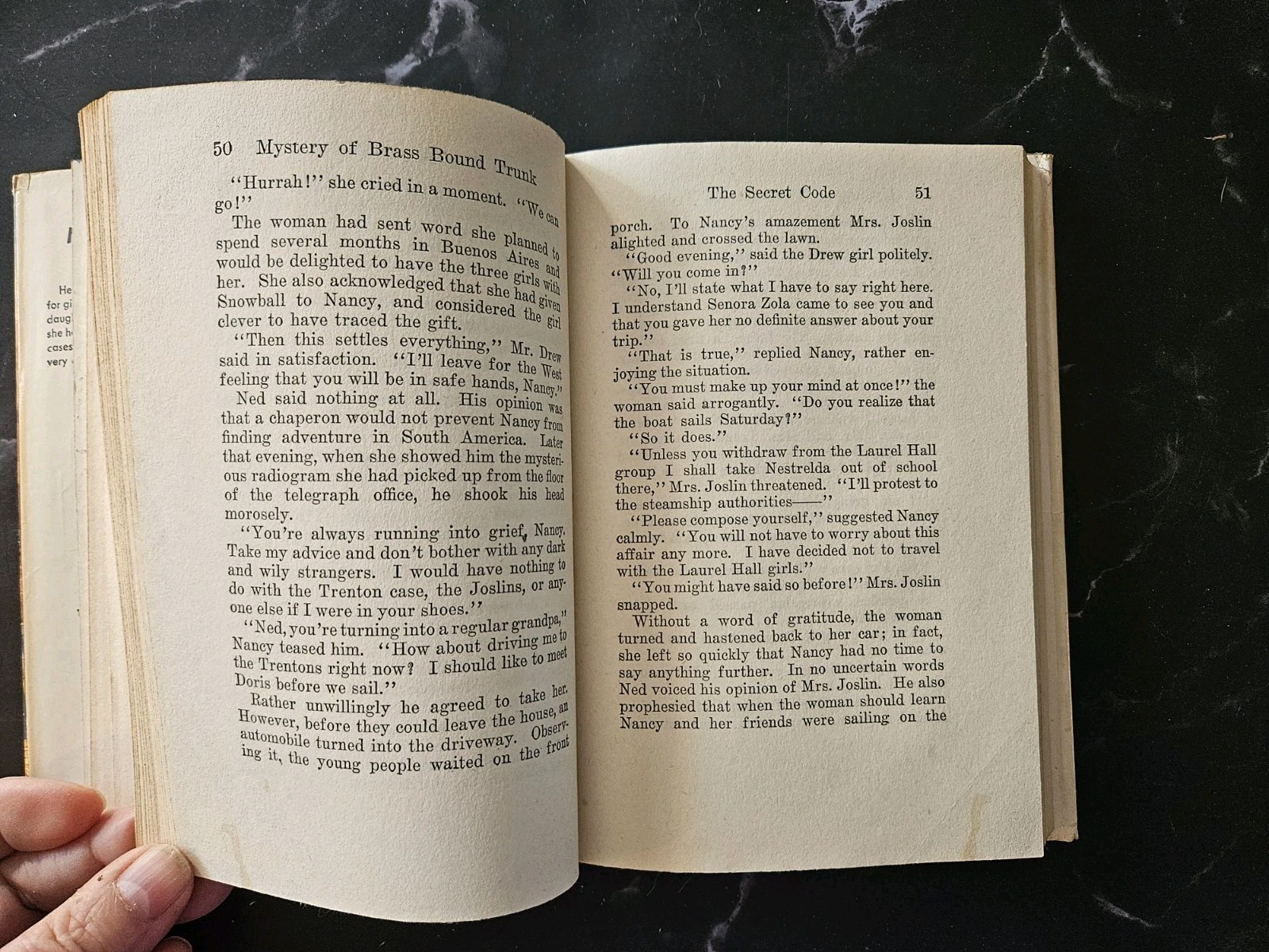 Nancy Drew #17 The Mystery of The Brass Bound Trunk 1940 Carolyn Keene DJ / Vtg