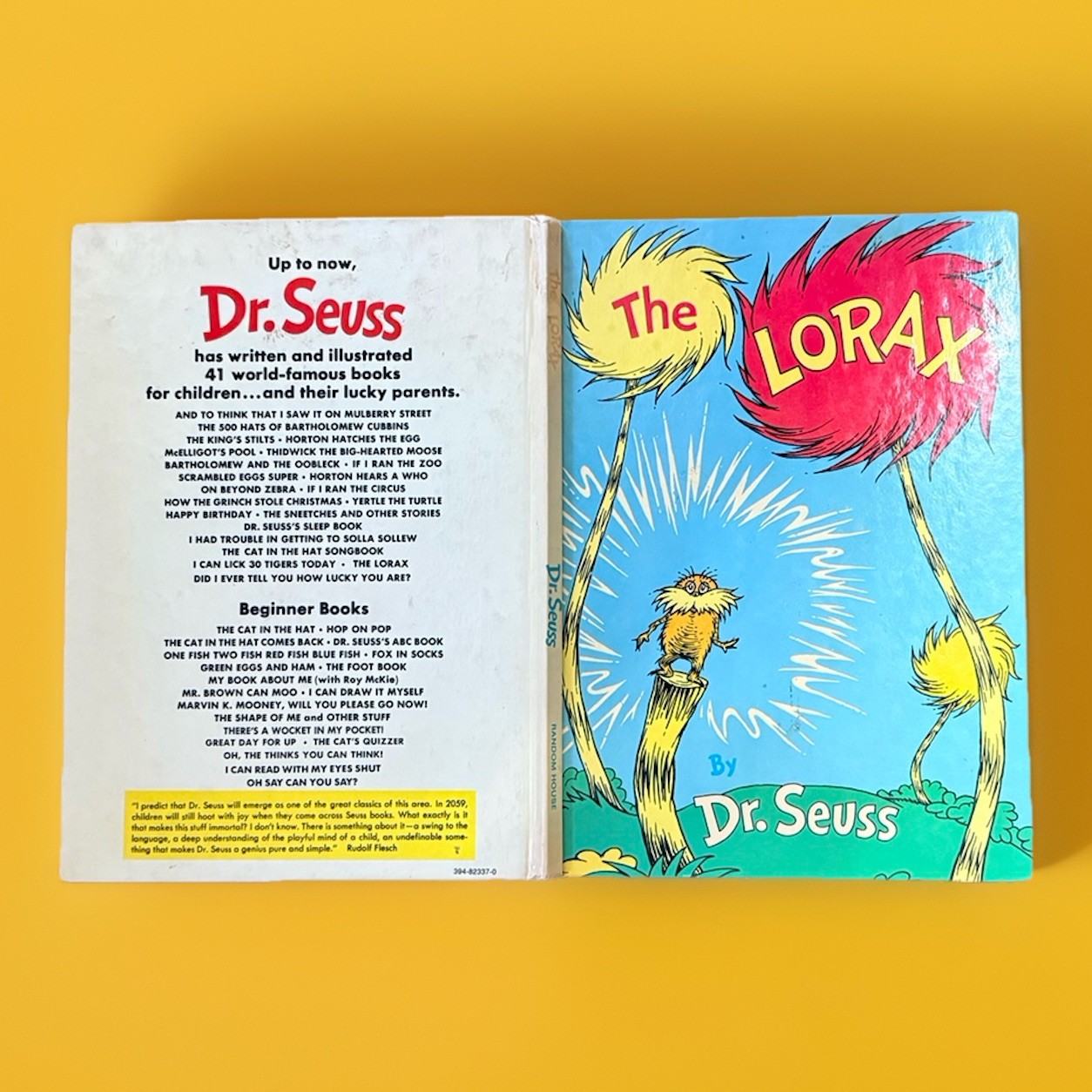 1971 Dr Seuss The Lorax First Edition First Printing Lake Erie Random House Rare