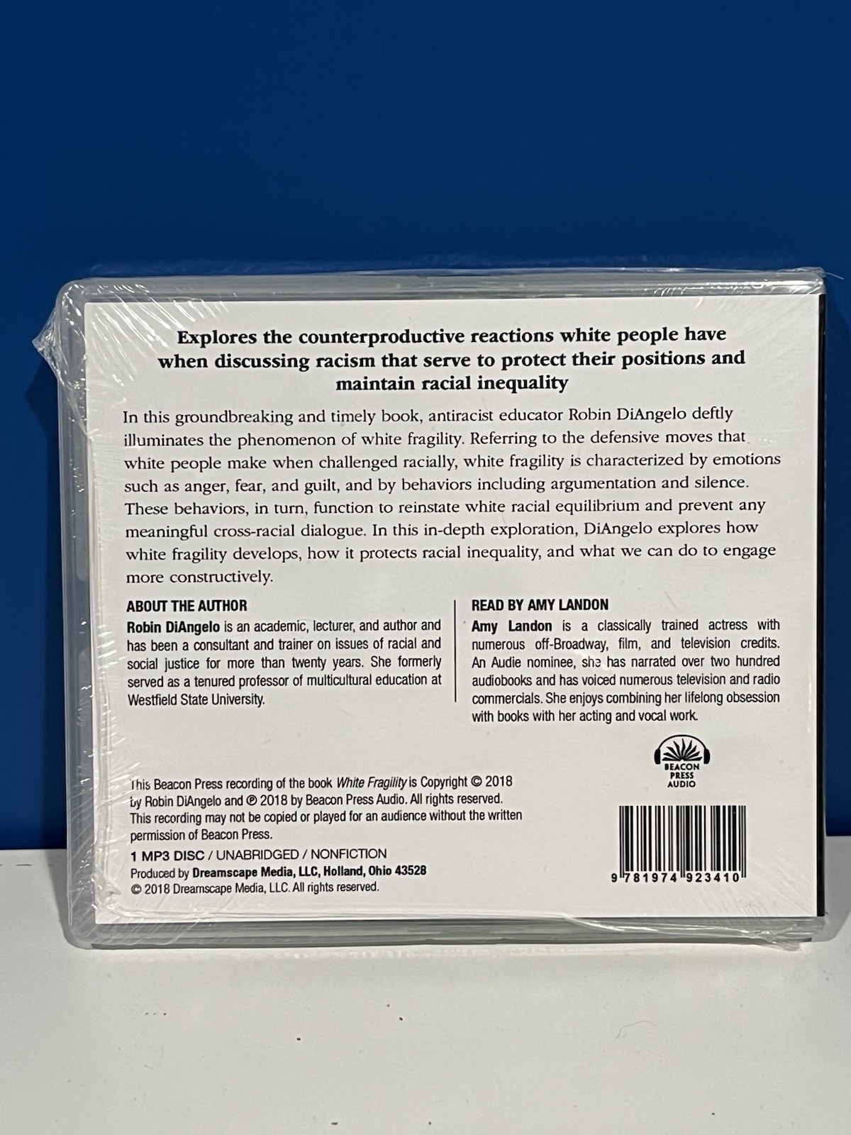 White Fragility~Robin Diangelo~2018 Beacon Audio Press MP3 CD Brand New Sealed