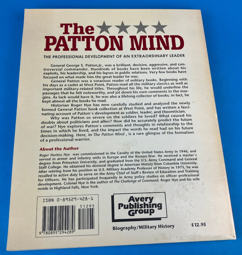 Vintage Book The Patton Mind Roger H. Nye PB 1993 World War II