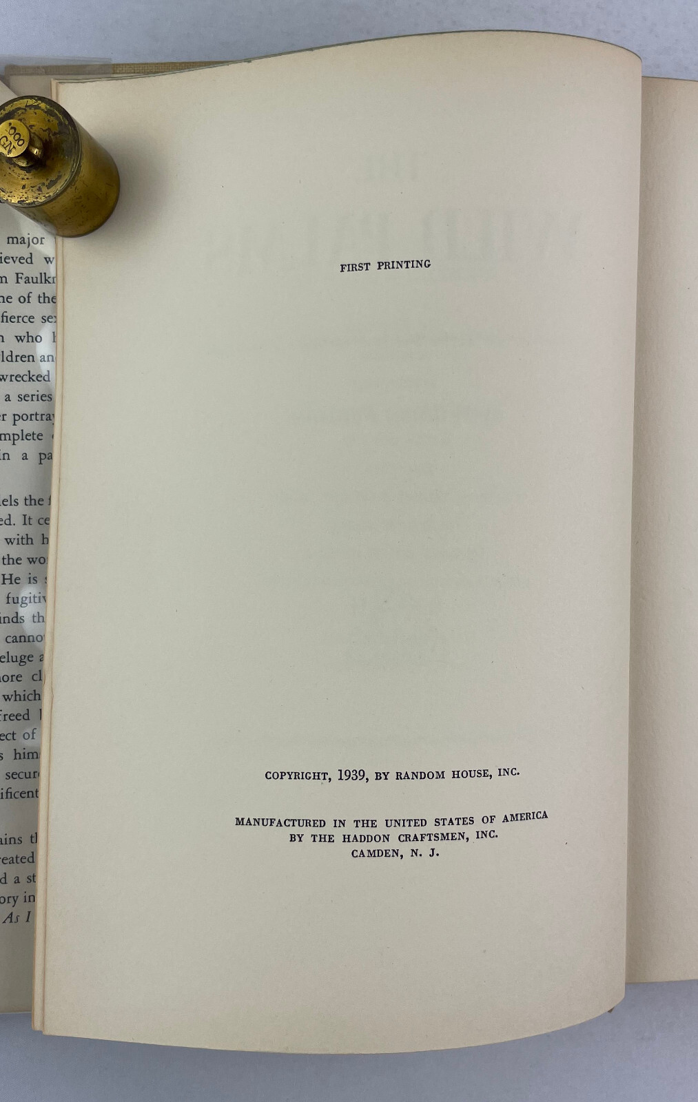 The Wild Palms, William Faulkner, 1939, 1st Ed. 1st Printing, HCDJ, VG-/G