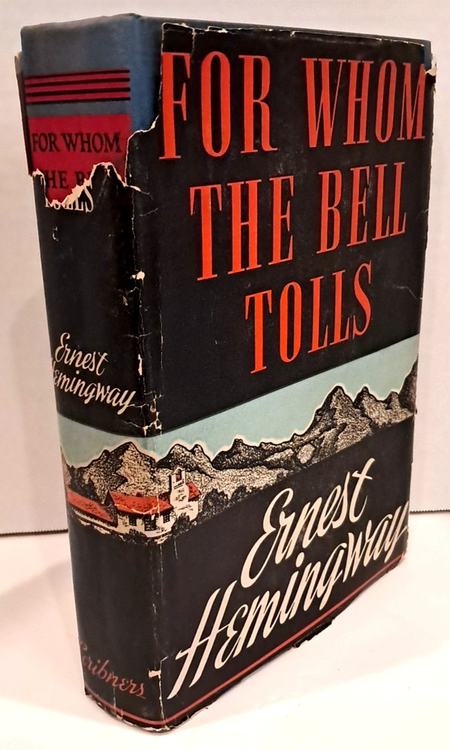 For Whom the Bell Tolls by Ernest Hemingway (1944) Hardcover w/Dust Jacket H3