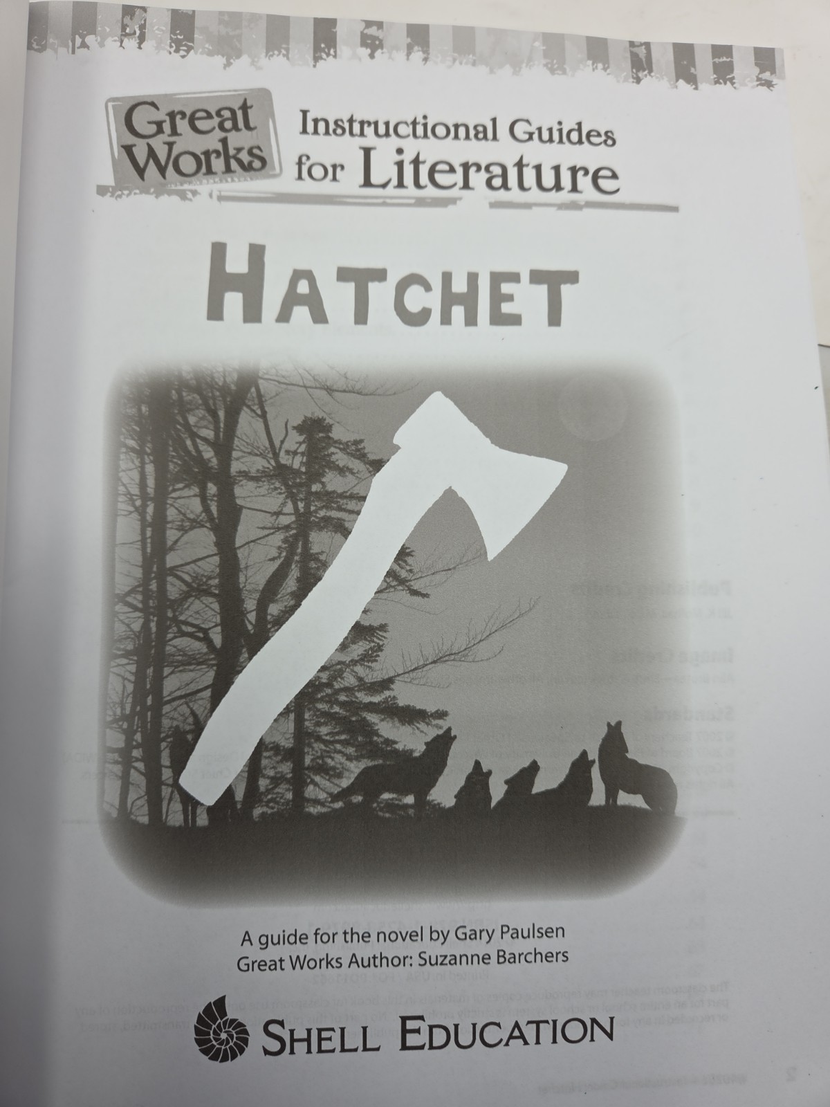 Hatchet: An Instructional Guide for – Paperback, by Suzanne I. Barchers – Good o