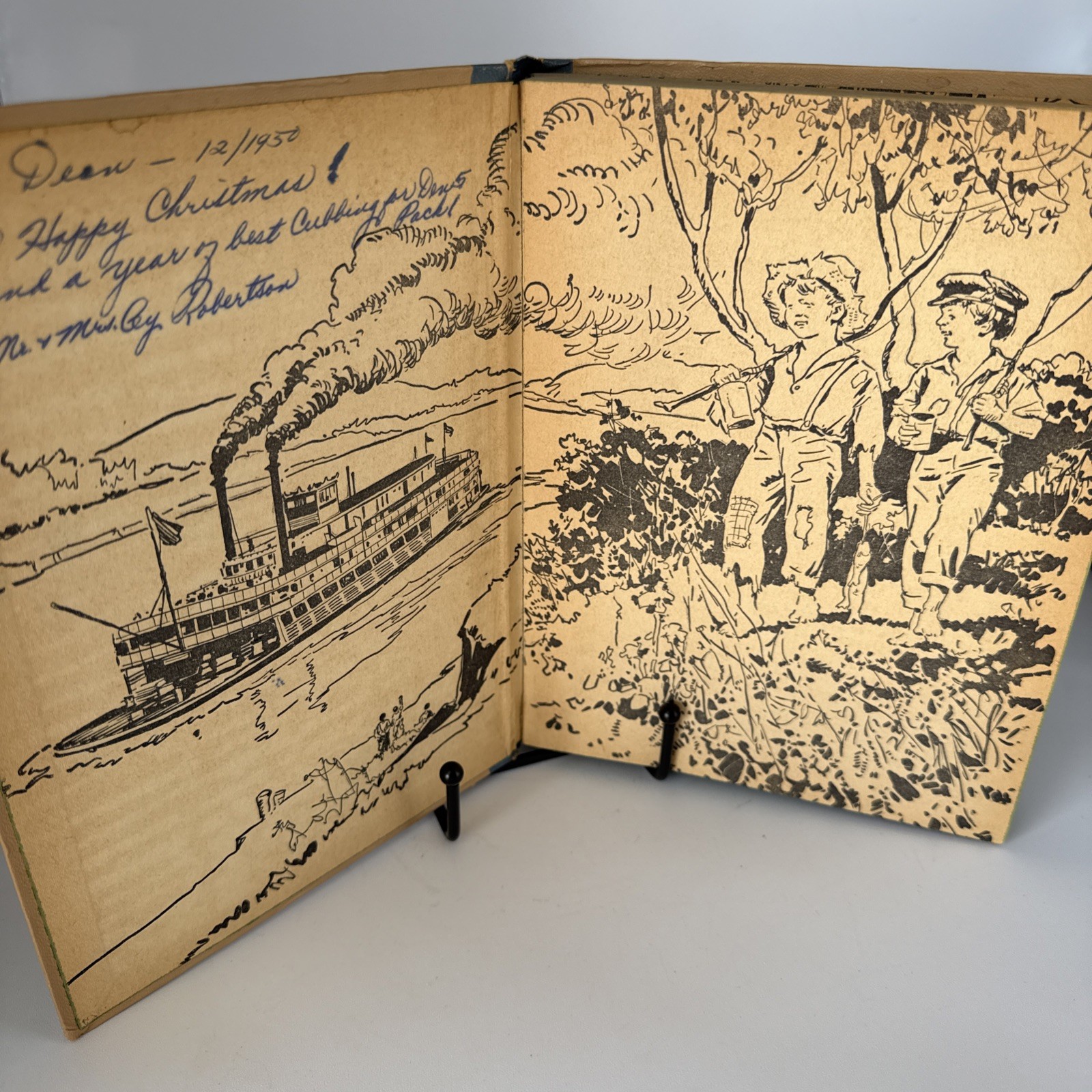 Mark Twain Tom Sawyer And Huckleberry Finn, Copyright 1944 By Whitman Publishing