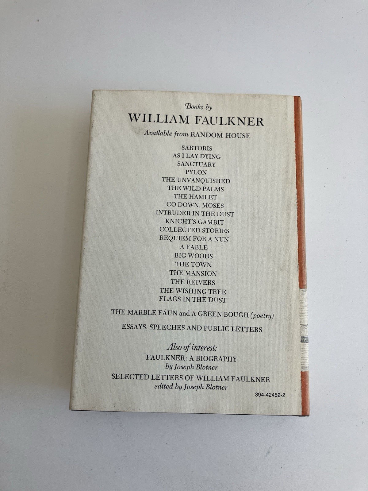 William Faulkner the town HBDJ 1957 Random House Nice Copy