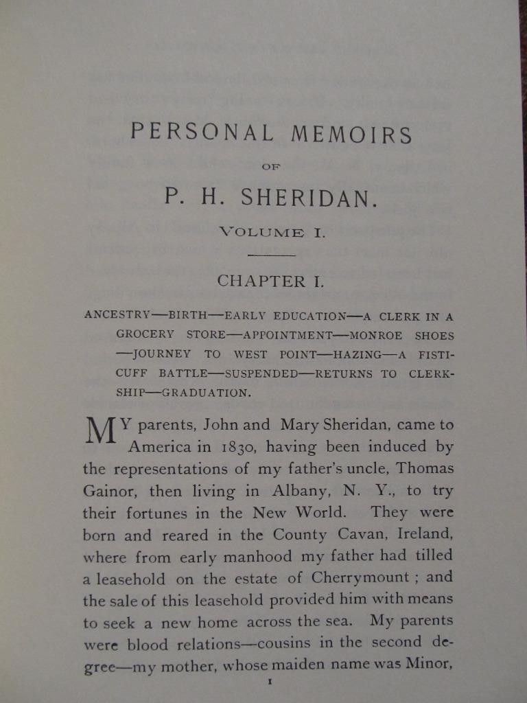 PERSONAL MEMOIRS OF GENERAL P. H. SHERIDAN – CIVIL WAR – BRAND NEW COMPLETE SET