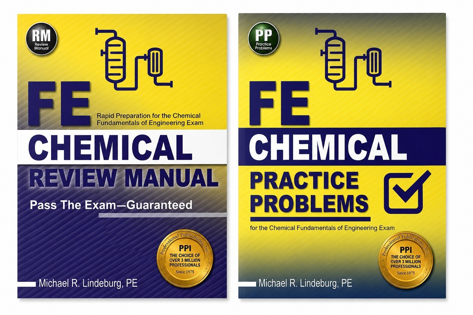 PPI FE Chemical Review Manual & Practice Problems Bundle Lindeburg Brand New