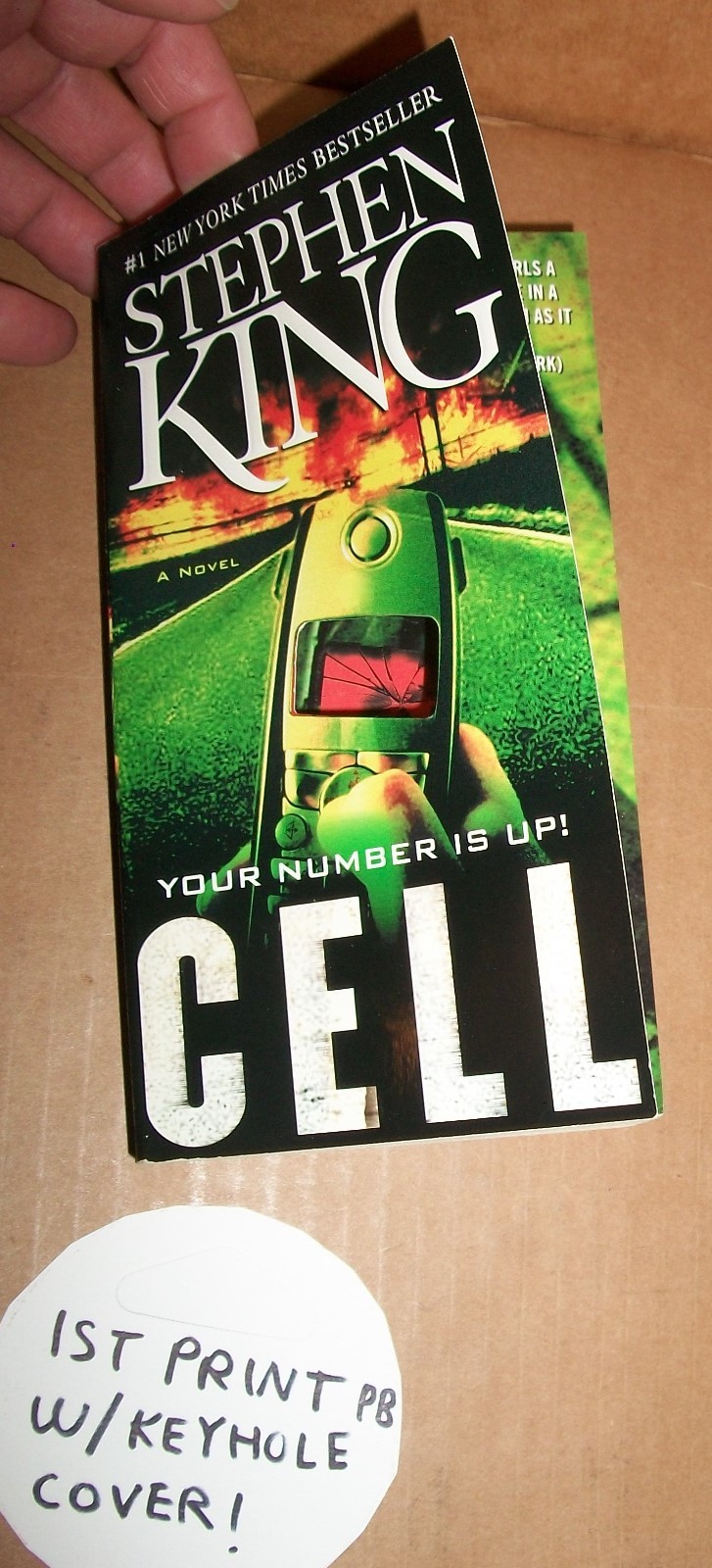 Stephen King PB TR Cell 2006 1st print Pocket Books novel keyhole cover $8.99 VG