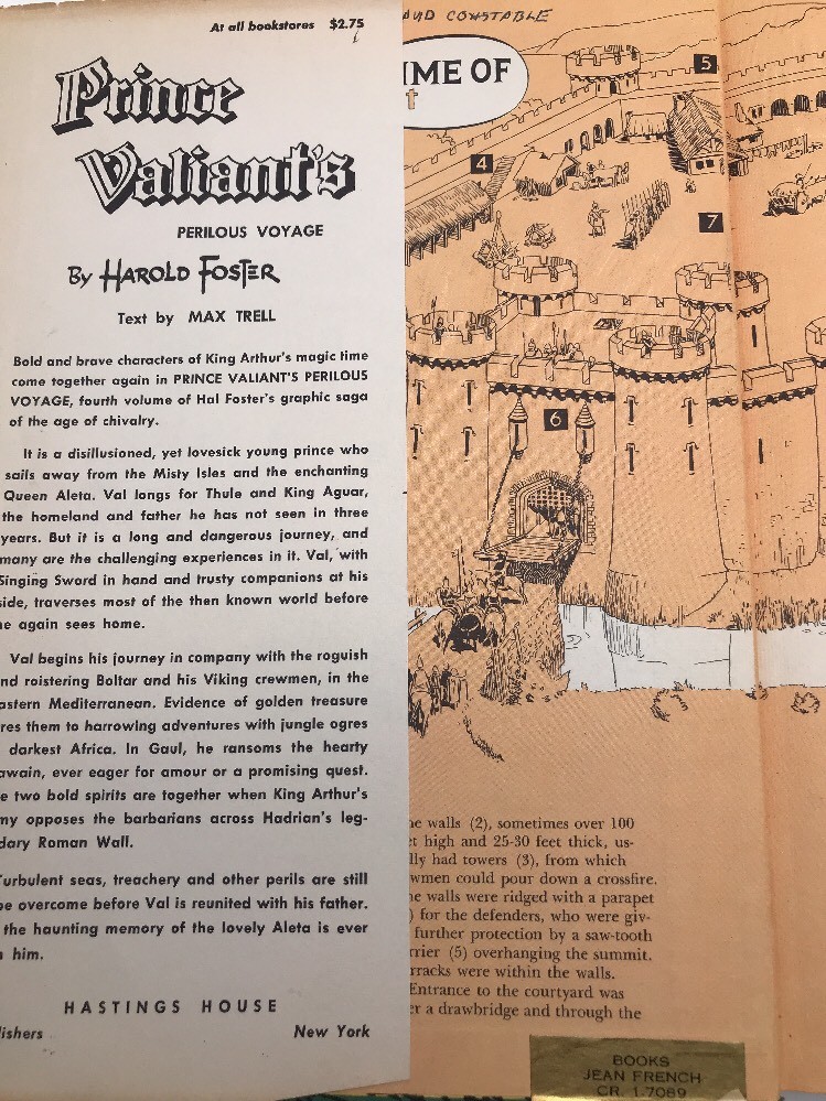 Vintage 1950s Hal Foster Prince Valiant Perilous Voyage Hardcover Book HCDJ