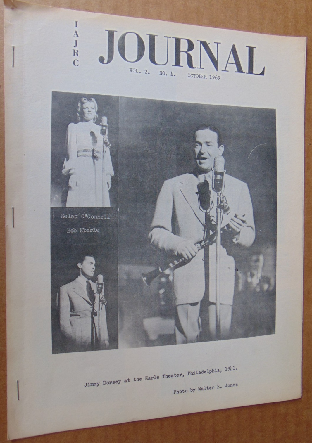 IAJRC Jazz Record Collectors Journal, 1969, Jimmy Dorsey cover, 16 pages