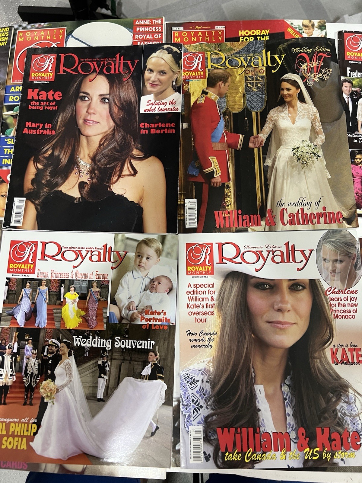 Royalty Magazine Lot Of 12 1985-86,89-90, 2002,11-13 Princess Diana Royal Family