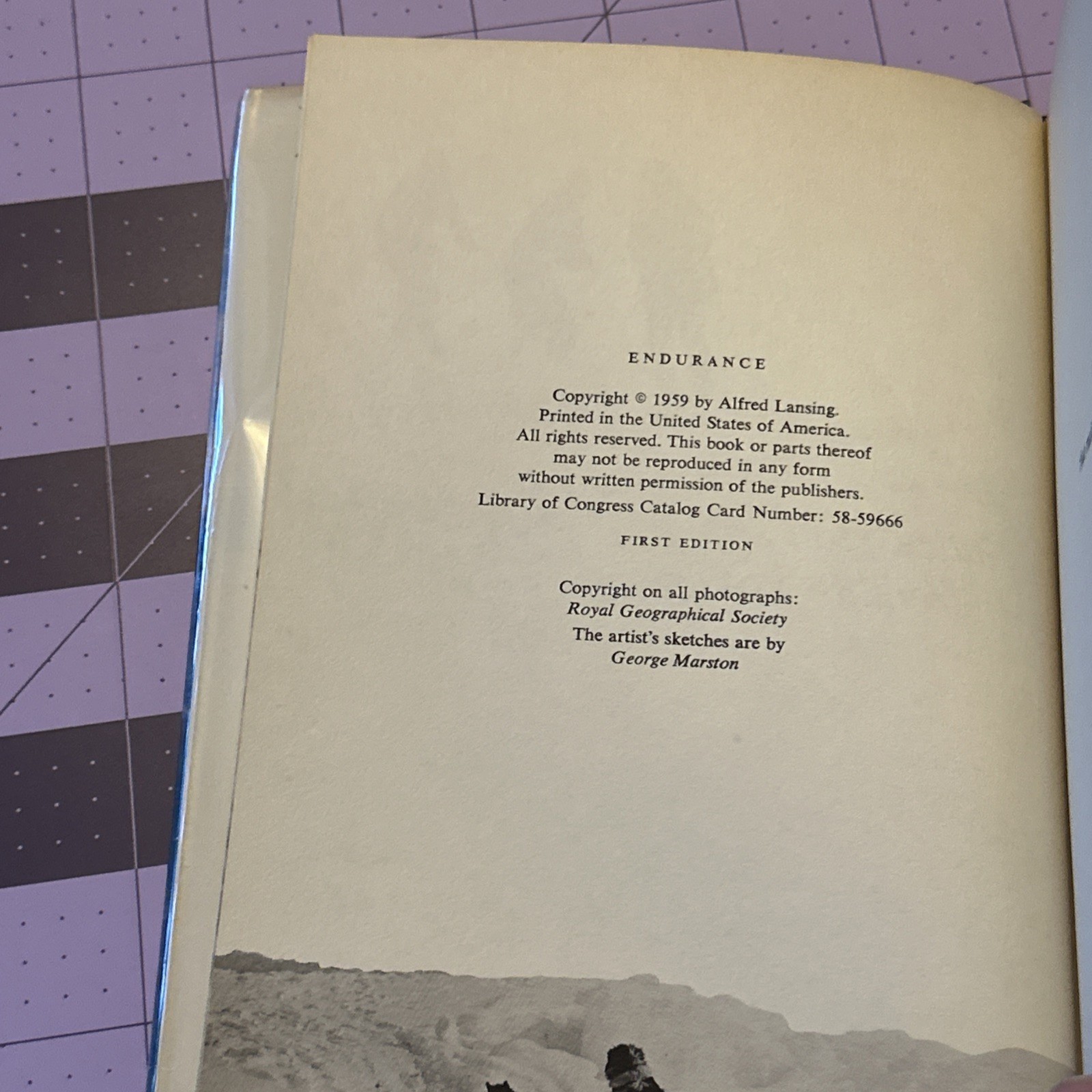 Endurance by Alfred Lansing 1st Printing, 1st Edition (Hardcover. Price clipped)