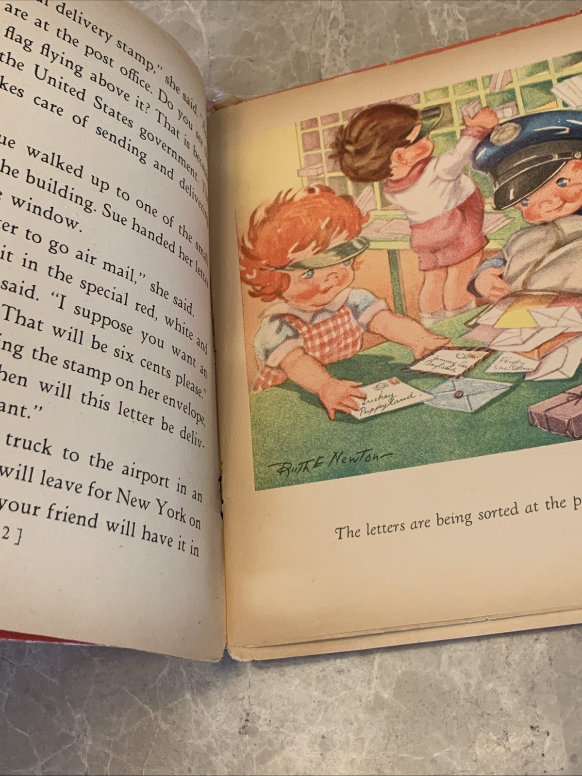 Let’s Play Postman Vintage 1939 Hardcover Children’s Book Whitman Publishing