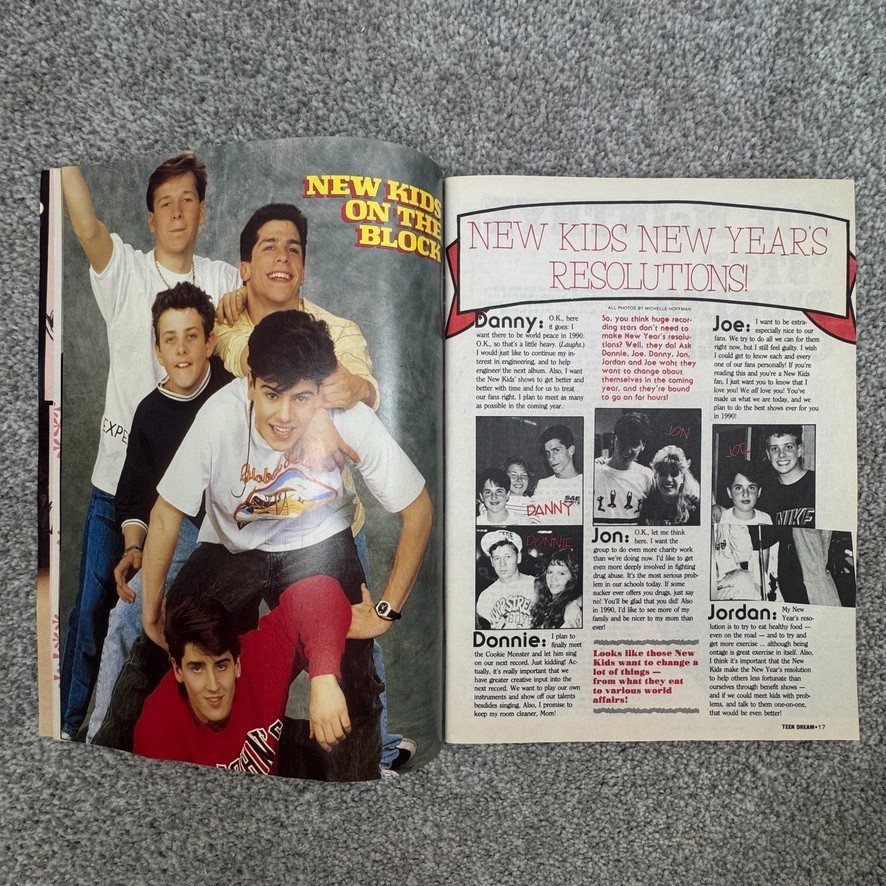 2 Teen Dream Magazines 17 Fall 1989 & 19 Spring 1990 NKOTB Gibson Savage Abdul