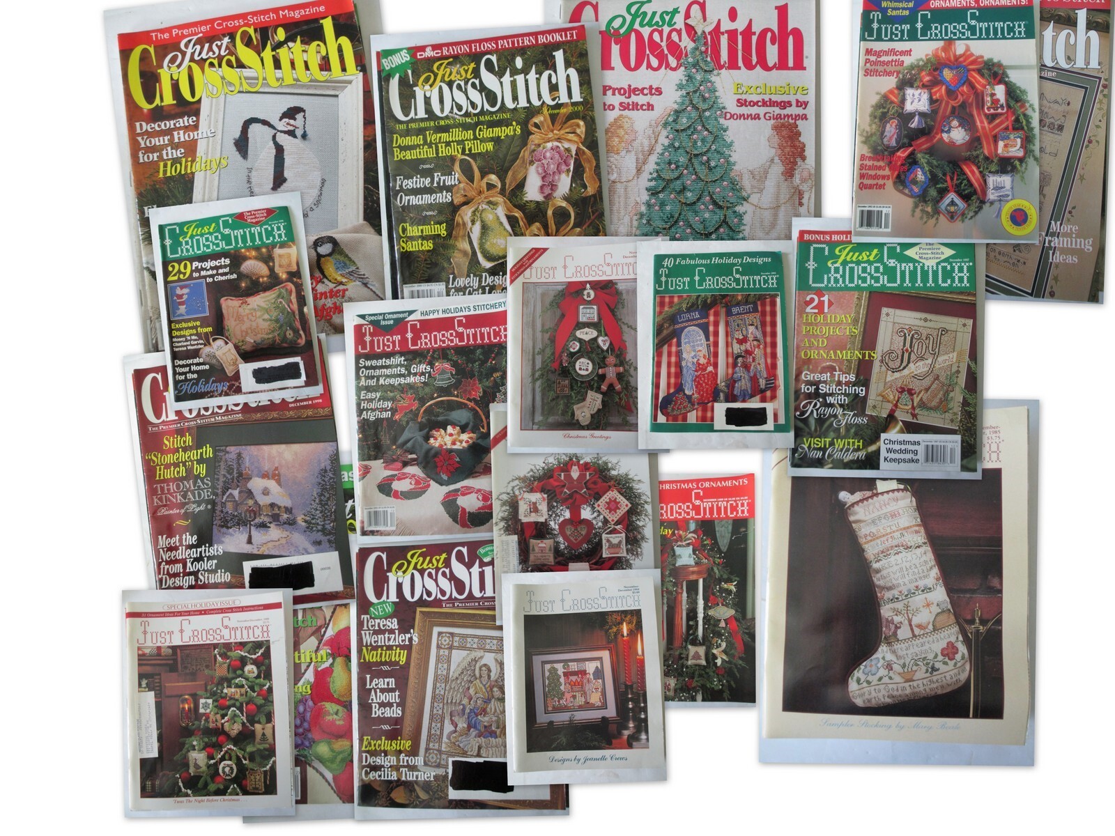 Just CrossStitch December Xmas issues 1984 2006 choice $5.99 + flat Shipping