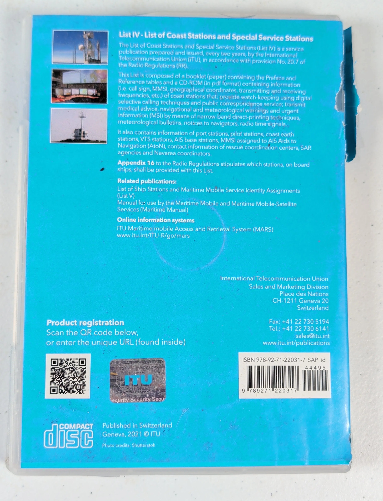 ITU List of Coast Stations and Special Service Stations (List Book with CD-ROM
