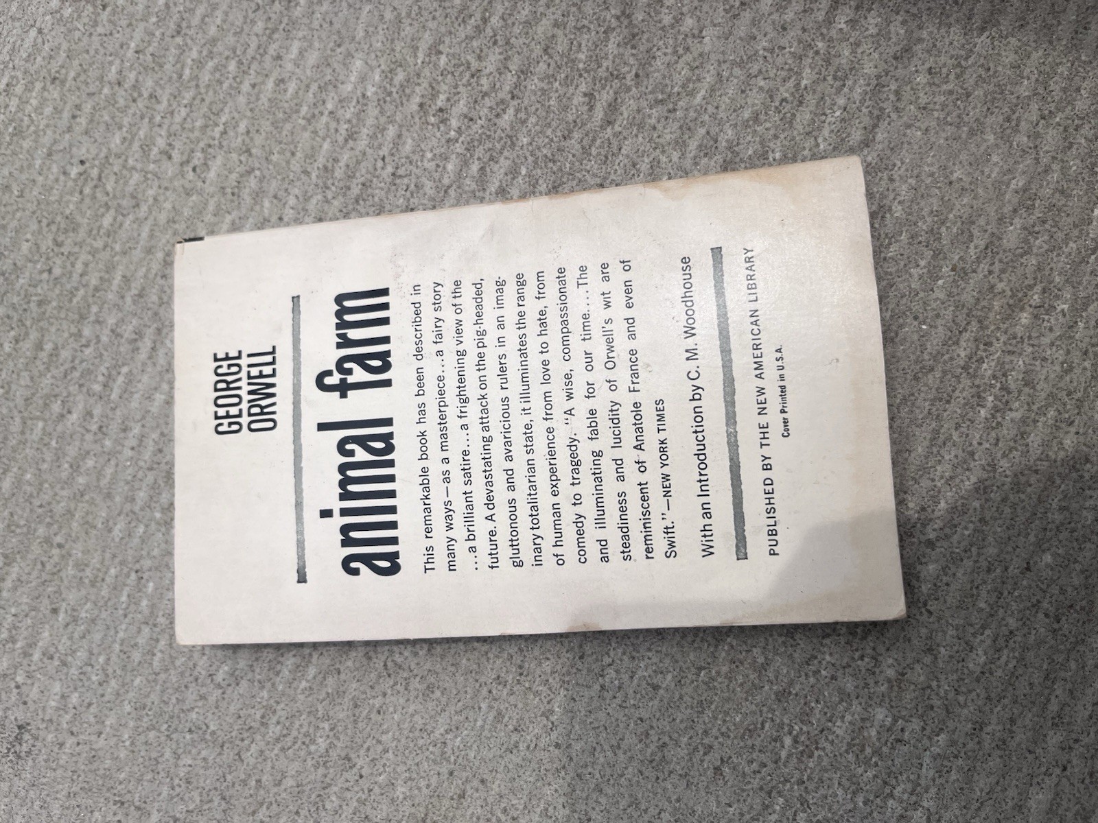 Animal Farm by George Orwell -1947 Paperback 24th Printing vintage