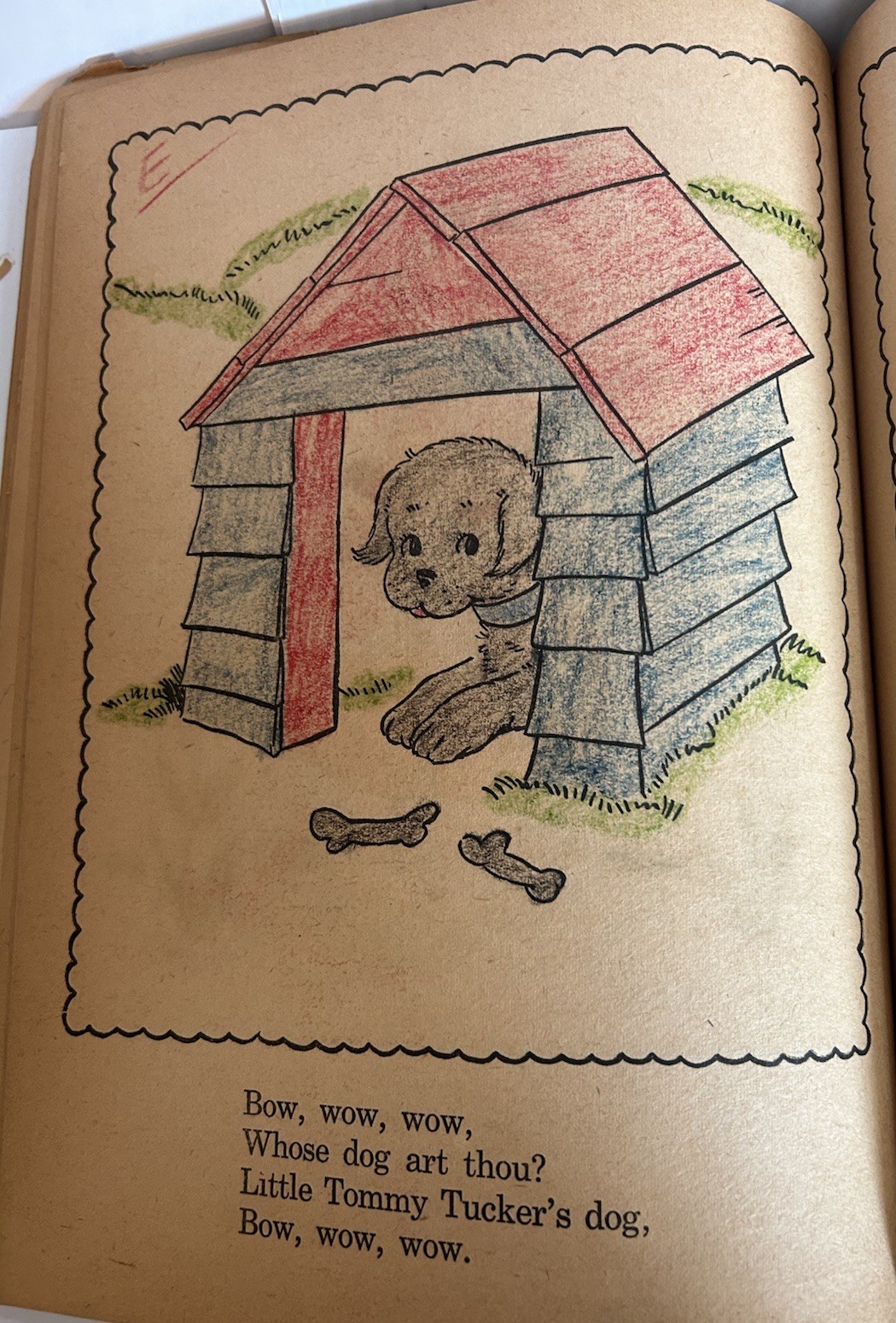 1941 ANTIQUE WHITMAN PUBLISHING NURSERY RHYMES PAINT BOOK (REDUCED)