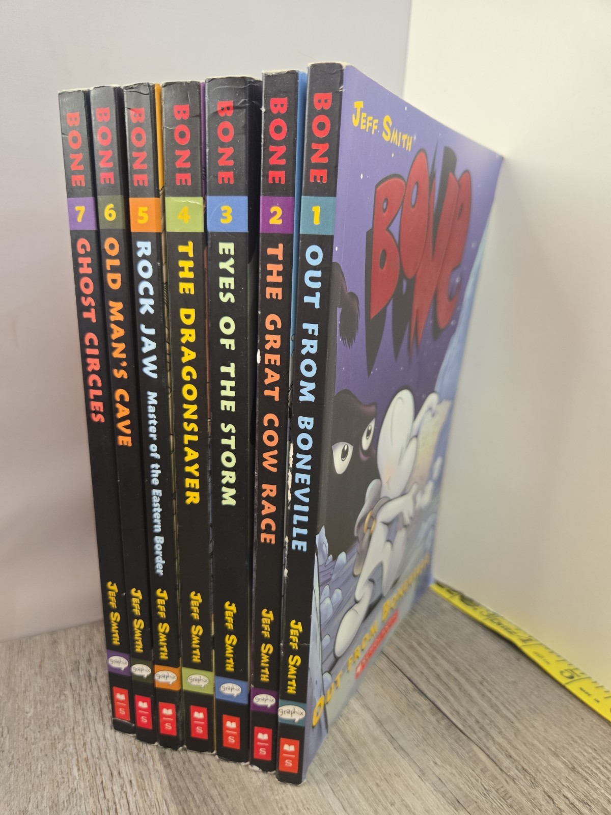 Bone Complete Series 1 – 7 Handbook Jeff Smith 7 Book Lot Graphic Novels