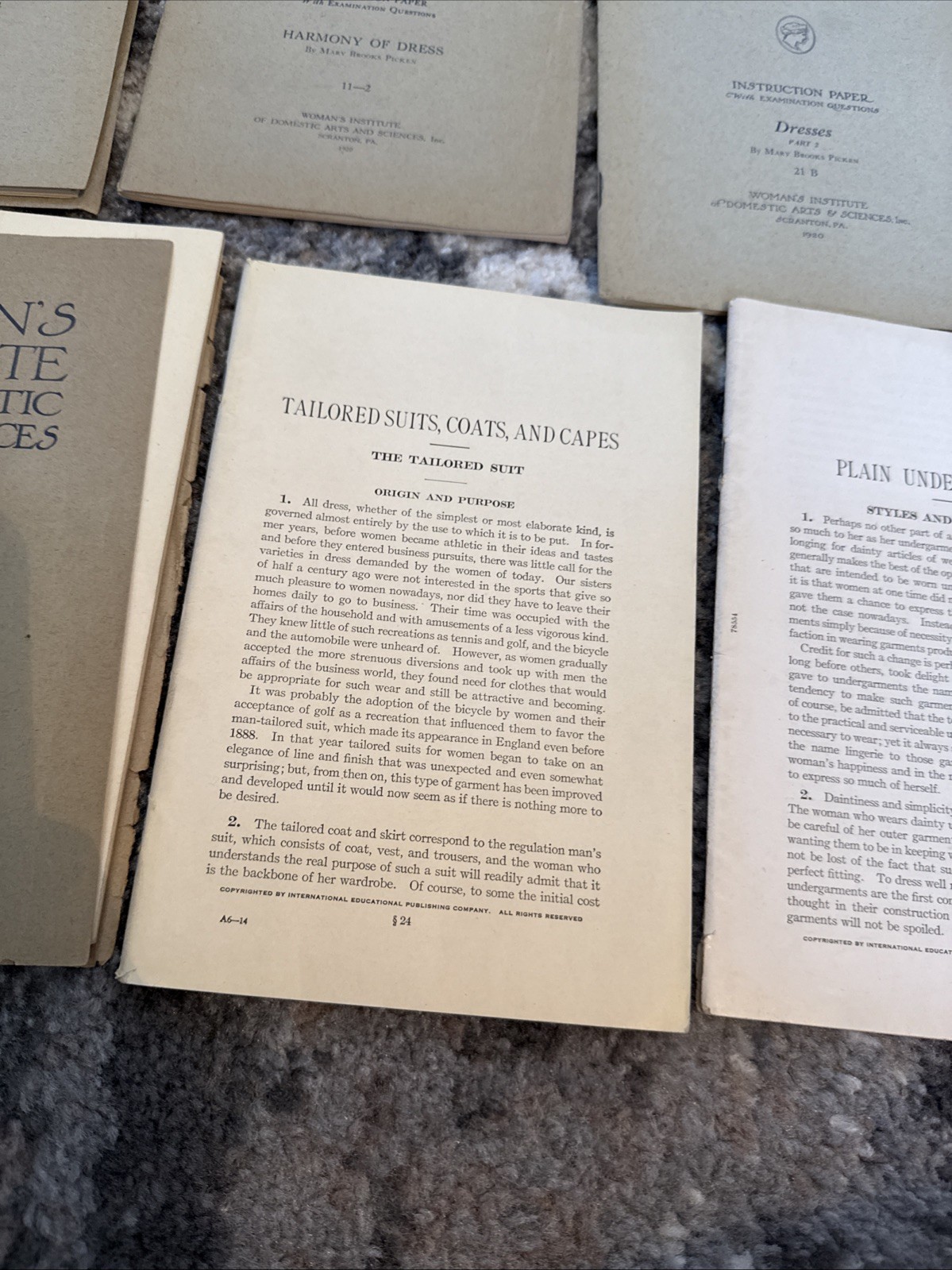 15 Booklets – Women’s Institute of Domestic Arts & Sciences Manuals