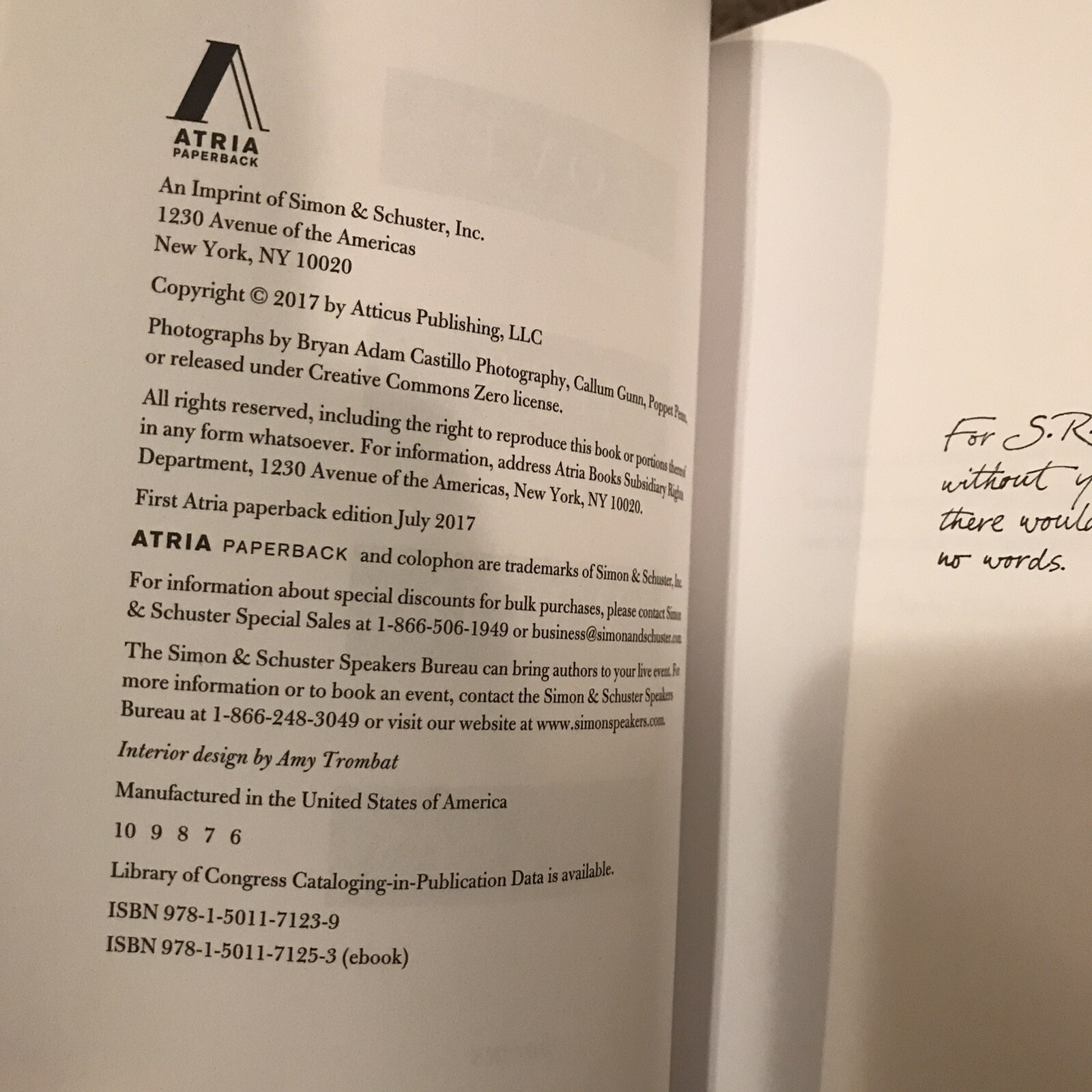 Love Her Wild Poet Atticus Poems Poetry Book First Atria Paperback Edition 2017