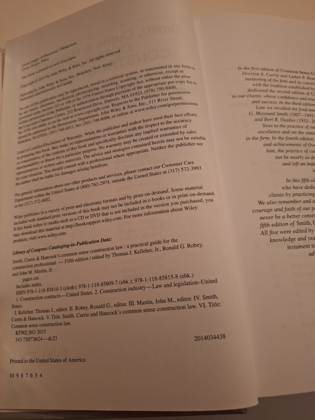 Smith, Currie and Hancock′s Common Sense Construction Law : A Practical…