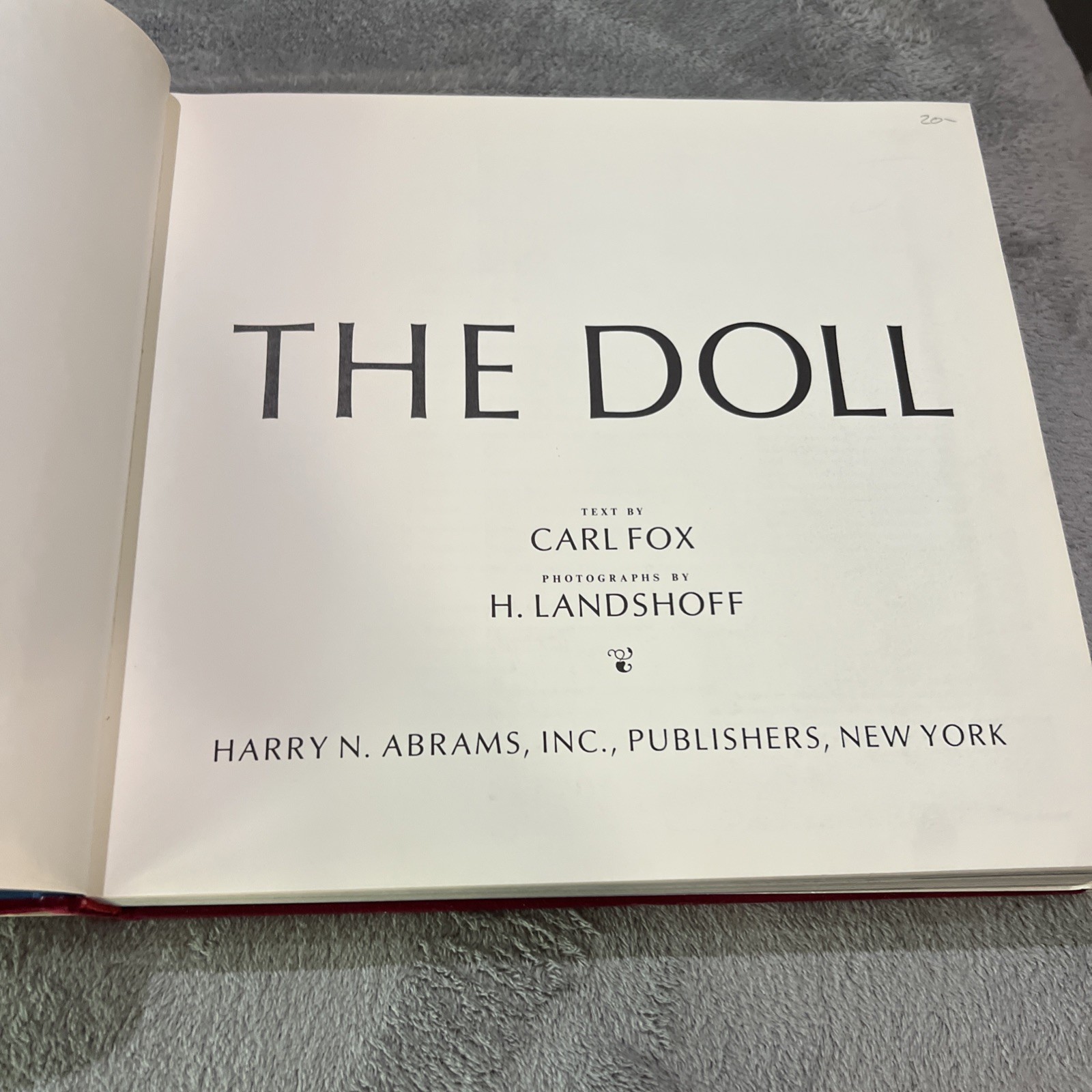 The Doll by Carl Fox Hardcover Book Heavy 7lbs 343 P Coffee Table Photography