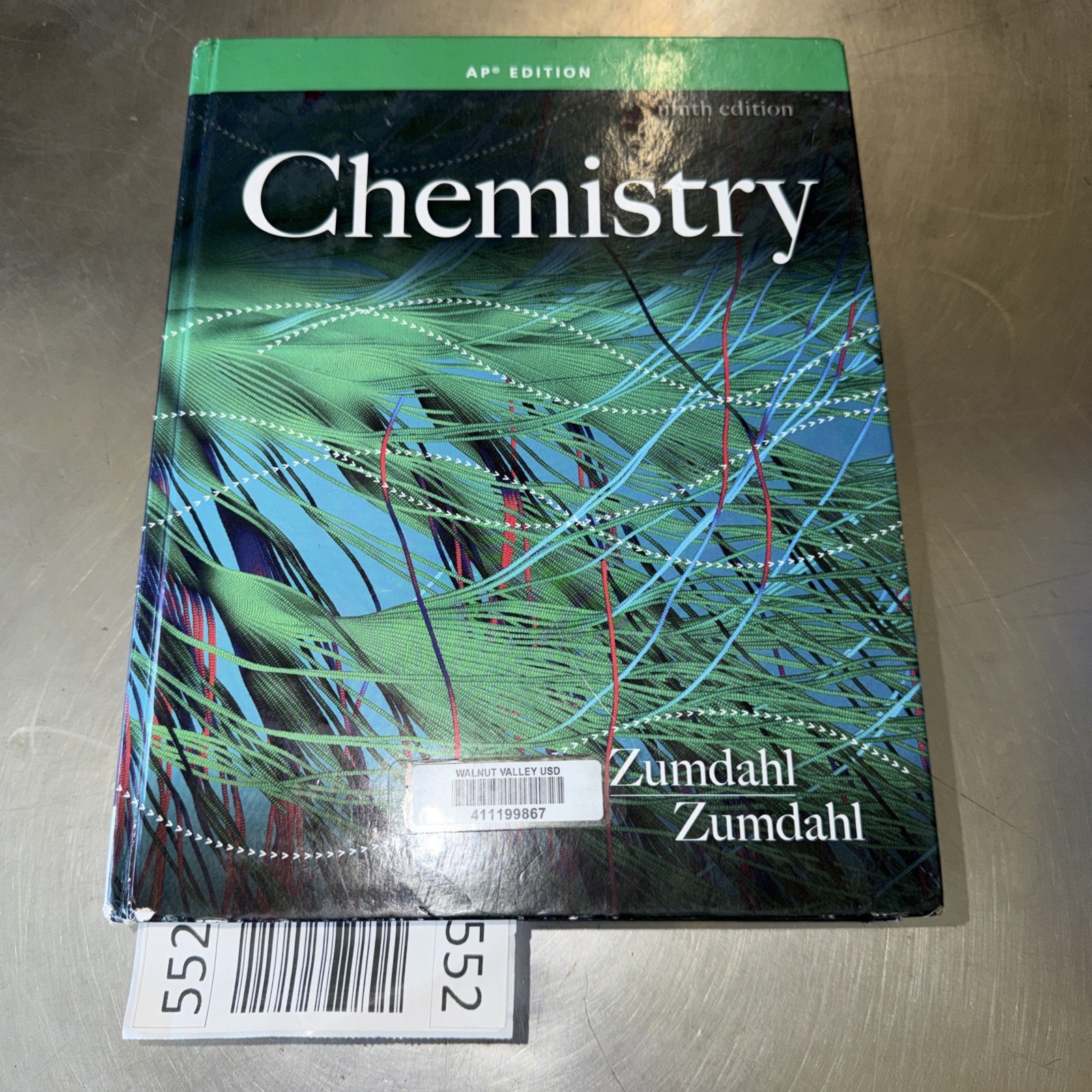 AP Chemistry ~ Steven Zumdahl AP Edition 9th Edition H.S. Chemistry Textbook