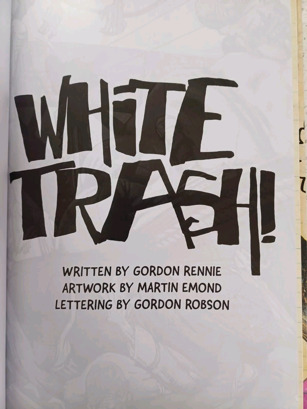 White Trash by Gordon Rennie & Martin Emond HARDCOVER HC 1781168210 Titan Comics