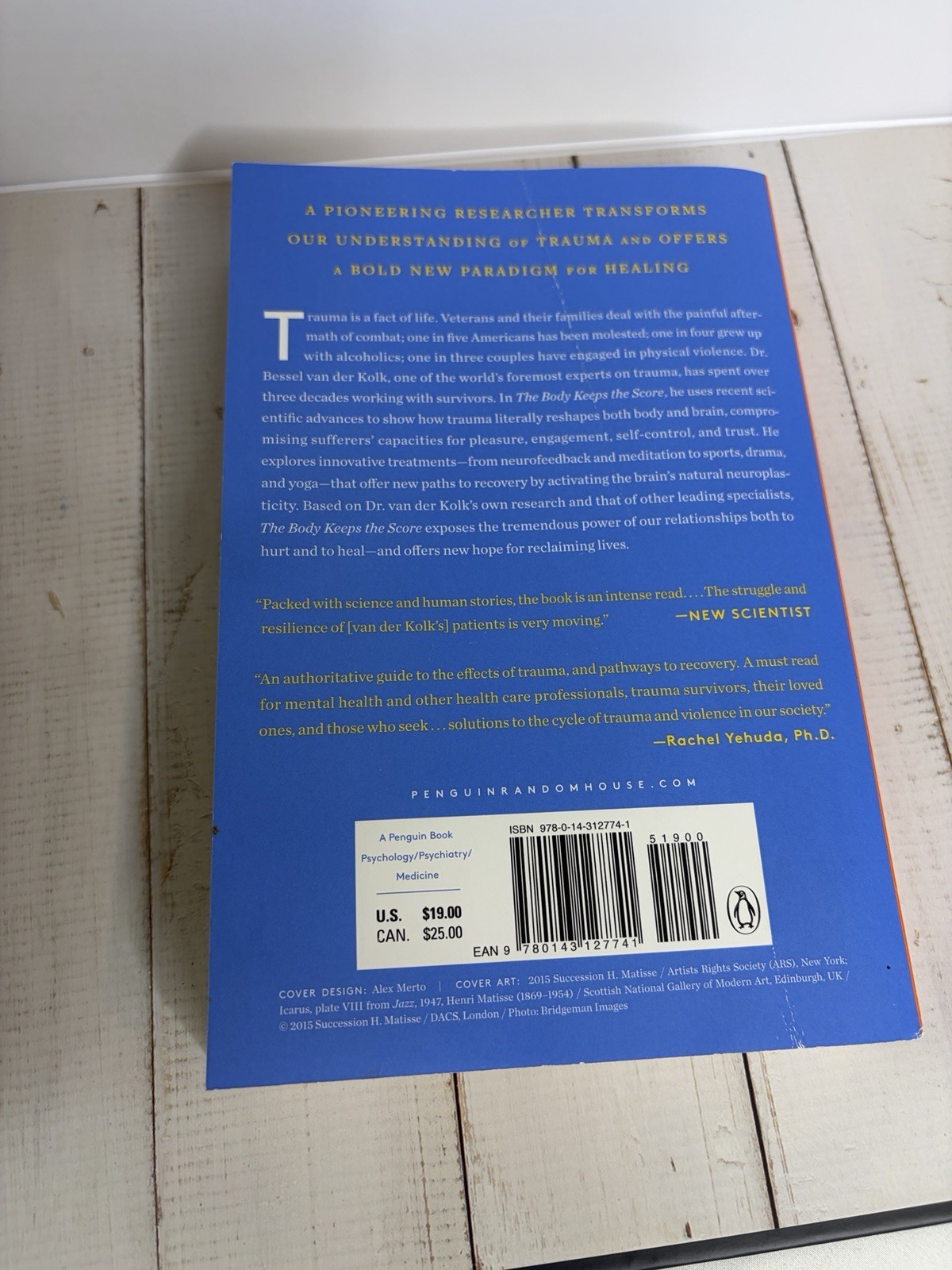 Body Keeps the Score by Bessel Van Der Kolk, Trade Paperback, Penguin 2015