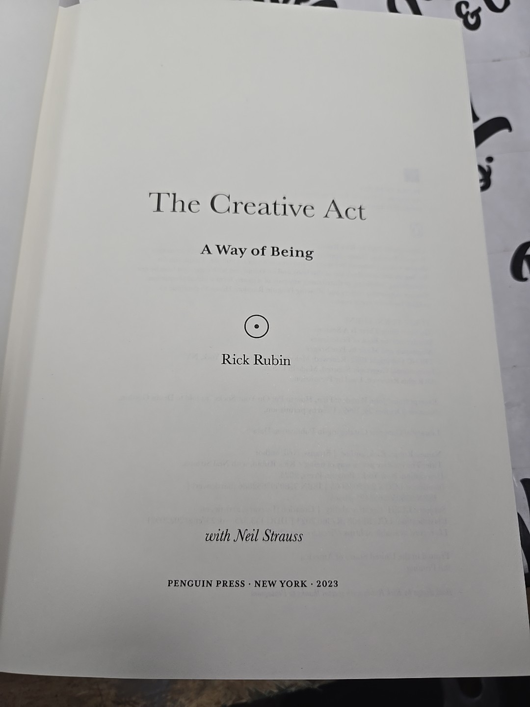 Rick Rubin – The Creative Act: A Way of Being (2023, Hardcover, Penguin Press)