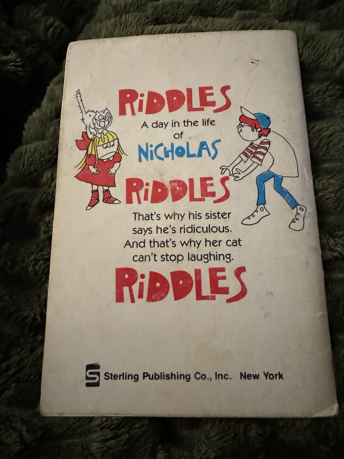 RIDICULOUS NICHOLAS Riddle Book (1981) PUNS Vintage Children’s Picture Book RARE