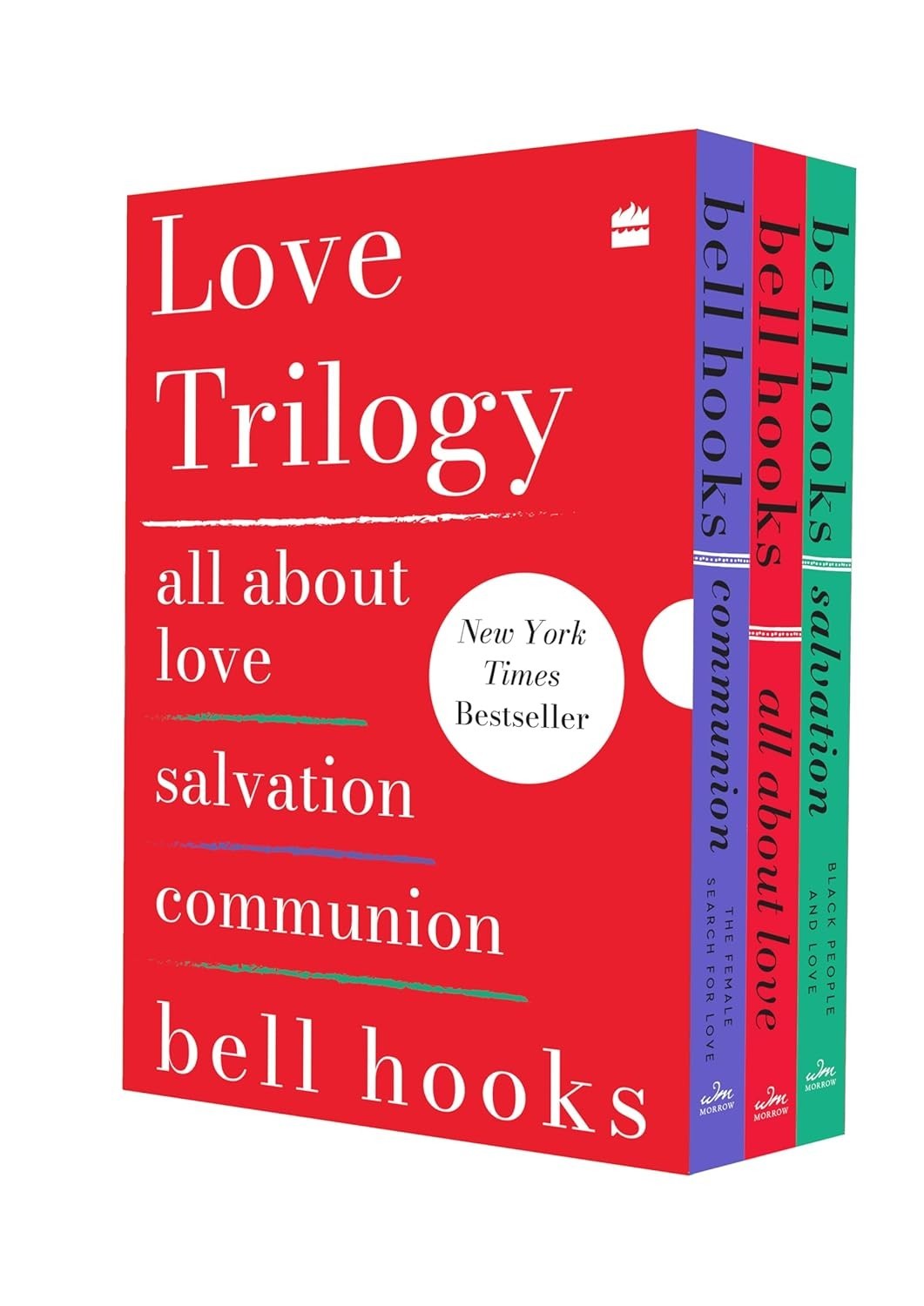 LOVE TRILOGY 3 Book Boxset bell Hooks All About Love, Salvation and Communion