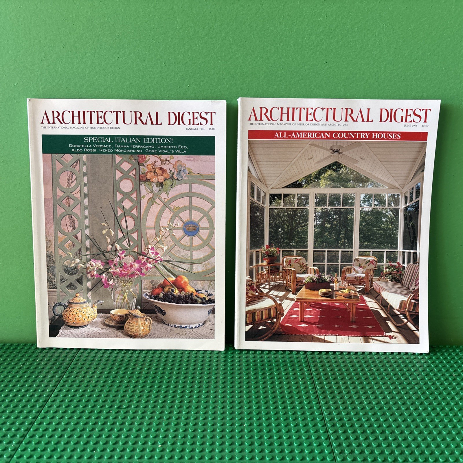ARCHITECTURAL DIGEST INTERNATIONAL MAGAZINE OF DESIGN LOT 1994 1996