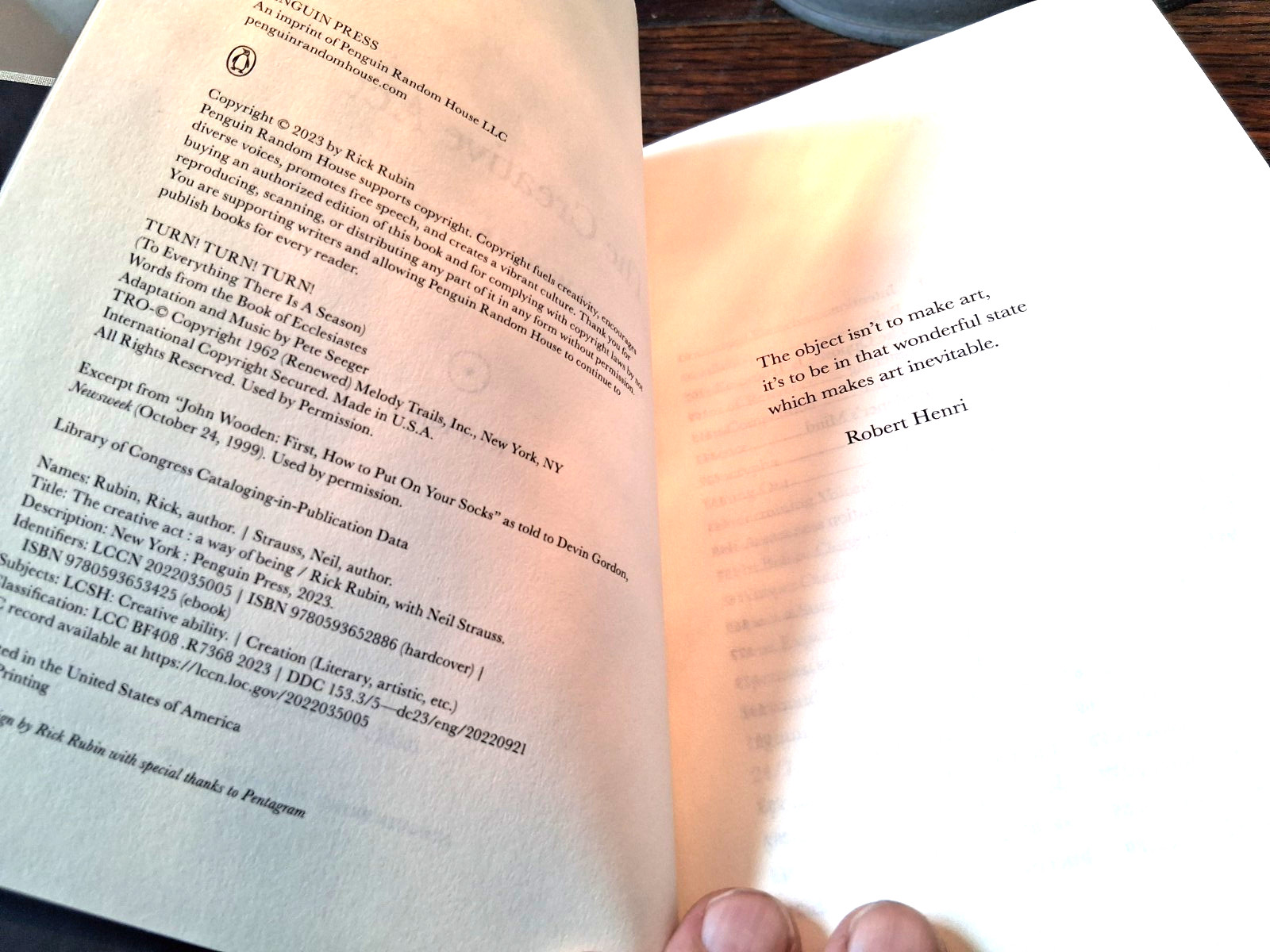 2023 The Creative Act: A Way of Being/Rick Rubin – Human creativity fundamental