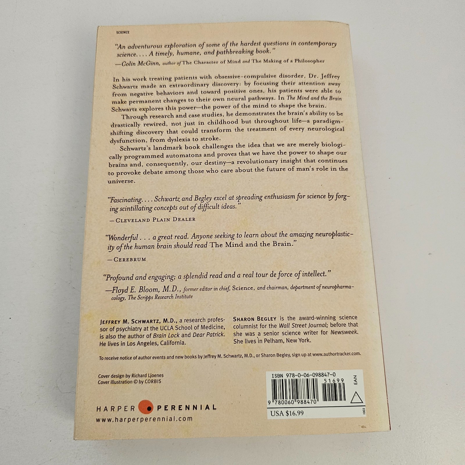 The Mind & The Brain Neuroplasticity Mental Force Schwartz Begley 2002
