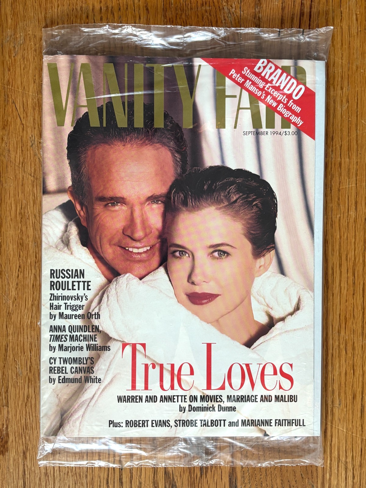 New Sealed VANITY FAIR Magazine September 1994 Warren Beatty Annette Bening