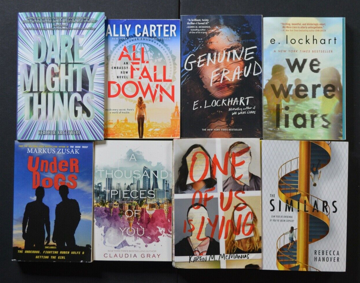 Lot of 8 Young Adult Mystery and Thriller Books Markus Zusak e. lockhart L13