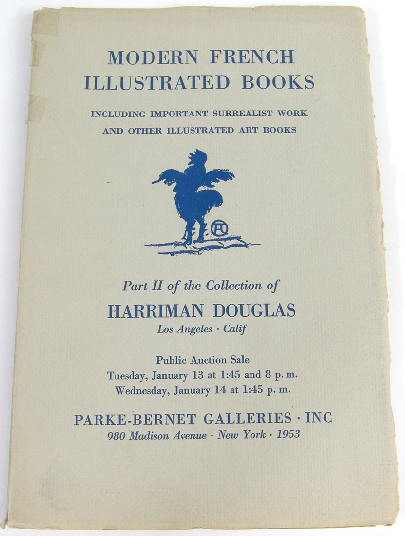1953 PARKE-BERNET GALLERIES Auction Catalog Modern French Illustrated Books